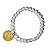 Pulseira Bolinha Pedra Cristal Natural Rolada Fio Silicone - Imagem 4