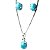 Conjunto Nlux Ponto de Luz Larimar Colar e Brinco Prata 950 - Imagem 5