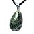 Colar Gota Epidoto Verde Natural Montagem Pino Prateada - Imagem 2