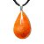 Colar Gota Quartzo Tangerina Pedra Natural Montagem Prateado - Imagem 4