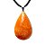 Colar Gota Quartzo Tangerina Pedra Natural Montagem Prateado - Imagem 3