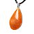 Colar Gota Quartzo Tangerina Pedra Natural Montagem Prateado - Imagem 2