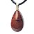 Colar Gota Obsidiana Mahogany Montagem Pino Prateado - Imagem 2