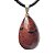Colar Gota Obsidiana Mahogany Montagem Pino Prateado - Imagem 3
