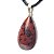 Colar Gota Obsidiana Mahogany Montagem Pino Prateado - Imagem 4