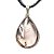 Colar Gota Quartzo Fume Pedra Natural Montagem Pino Prateado - Imagem 4