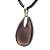 Colar Gota Quartzo Fume Pedra Natural Montagem Pino Prateado - Imagem 3