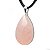Colar Gota Quartzo Rosa Pedra Natural Montagem Pino Prateado - Imagem 4