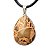 Colar Gota Jaspe Leopardo Montagem Pino Prateado - Imagem 2