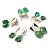01 Brinco Cesta Amarrada Pedra Ágata Verde Dourado - Imagem 9
