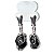 01 Brinco Cesta Amarrada Pedra Obsidiana Negra Prateado - Imagem 8