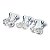 01 Brinco Cesta Amarrada Pedra Quartzo Cristal Prateado - Imagem 8