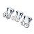 01 Brinco Cesta Amarrada Pedra Quartzo Cristal Prateado - Imagem 5