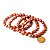 Pulseira Bolinha Jaspe Africano Natural 8mm Fio Silicone - Imagem 3