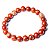 Pulseira Bolinha Jaspe Africano Natural 8mm Fio Silicone - Imagem 4