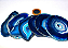 Chapa de Agata Azul Para Porta Copos Ou Montagem de Artesanato Tamanho M - Imagem 2