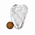 01 Massageador Gua Sha Quartzo Cristal Pedra Natural 50g 70mm - Imagem 1