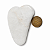 01 Massageador Gua Sha Quartzo Leitoso Pedra Natural 50g 70mm - Imagem 1