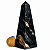 Obelisco Onix Preto Pedra Natural 8 a 10 cm 70 a 140g Tipo B - Imagem 2