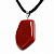 Colar Pedra Quartzo Vermelho Pedrinha Rolado Pino Prateado - Imagem 2