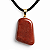 Colar Pedra Quartzo Vermelho Pedrinha Rolado Pino Dourado - Imagem 3