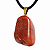 Colar Pedra Quartzo Vermelho Pedrinha Rolado Pino Dourado - Imagem 2