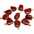 Colar Pedra Quartzo Vermelho Pedrinha Rolado Pino Dourado - Imagem 4