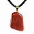 Colar Pedra Quartzo Vermelho Pedrinha Rolado Pino Dourado - Imagem 1