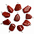 Colar Pedrinha Quartzo Vermelho Rolado Montagem Prata 950 - Imagem 5