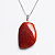 Colar Pedrinha Quartzo Vermelho Rolado Montagem Prata 950 - Imagem 2