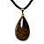 Colar Gota Bronzita Pedra Natural Montagem Pino Dourado - Imagem 5