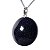 01 Pingente Nlux Cabochão Disco Estrela Pino e Presilha Prata 950 - Imagem 1