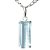 01 Pingente Nlux Baguette Facetado Topazio Azul Prata 950 Garra - Imagem 1