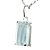 01 Pingente Nlux Baguette Facetado Topazio Azul Prata 950 Garra - Imagem 2