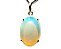 01 Pingente Nlux Cabochão Oval Lua Opalina Prata 950 Garra - Imagem 1