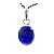 01 Pingente Nlux Cabochão Oval Lapis Lazuli Pequeno Montagem Prata 950 - Imagem 1