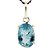 01 Pingente Nlux Cabochao Oval Facetado Topazio Azul Montagem Prata 950 - Imagem 1