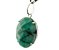 01 Pingente Nlux Cabochão Oval Facetado Esmeralda Extra Garra Prata 950 - Imagem 1
