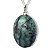 01 Pingente Nlux Cabochão Oval Esmeralda Pino Prata 950 - Imagem 1
