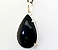 01 Pingente Nlux Gota Lisa Obsidiana Negra Montagem Garra Prata 950 - Imagem 3
