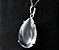 01 Pingente Nlux Gota Lisa Cristal Montagem Garra Prata 950 - Imagem 3