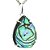 01 Pingente Nlux Gota Concha de Abalone Montagem na Prata 950 Garra - Imagem 1