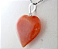 01 Pingente Nlux Coração Quartzo Tangerina Natural Castoação Prata 950 - Imagem 3