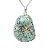 01 Pingente Nlux Pedrinha Amazonita Paraiba Rolado Pino Prata 950 - Imagem 2