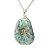01 Pingente Nlux Pedrinha Amazonita Paraiba Rolado Pino Prata 950 - Imagem 3