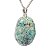 01 Pingente Nlux Pedrinha Amazonita Paraiba Rolado Pino Prata 950 - Imagem 1