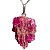 01 Pingente Nlux Turmalina Rosa Bruto Natural Pino Prata 950 - Imagem 1