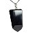 01 Pingente Nlux Masculino Pontinha Obsidiana Negra Montagem Prata 950 - Imagem 1