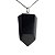 01 Pingente Nlux Masculino Pontinha Obsidiana Negra Montagem Prata 950 - Imagem 4