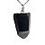 01 Pingente Nlux Masculino Pontinha Obsidiana Negra Montagem Prata 950 - Imagem 3